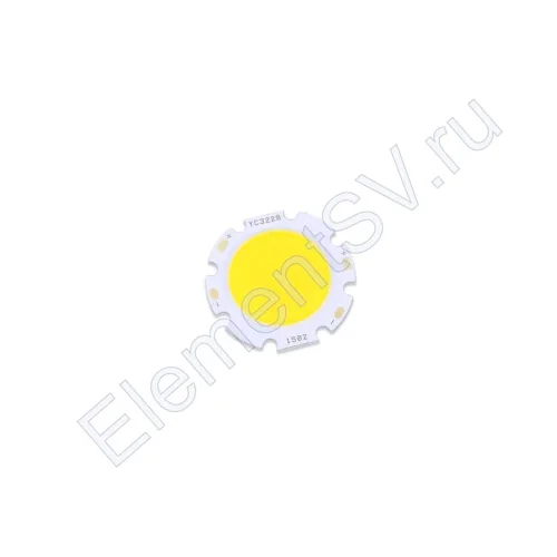 Светодиодная COB матрица 23мм W18 (45-48V, 15W, 300mA, warm white) - фото.