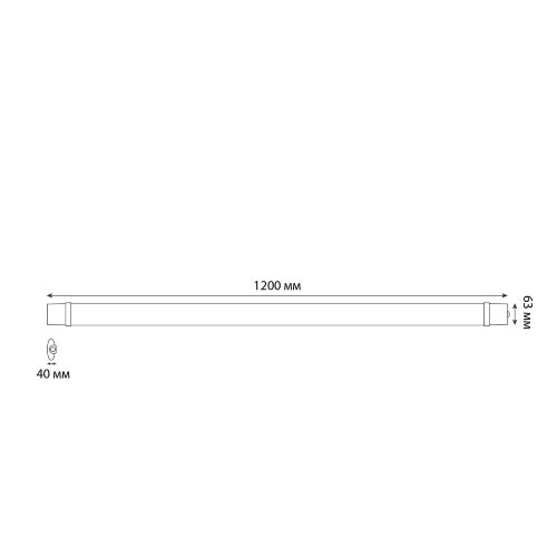 ULZ-P82-36W-SPBR IP65 CLEAR Светильник для растений светодиодный линейный, 1200мм, Пластик, Спектр для рассады и досвечивания в период роста, TM ФитоЛето - фото 6