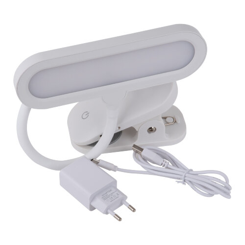 ULM-D602 10W-3000-6000K-DIM WHITE Светильник настольный светодиодный прищепка, Сенсорный выключатель, Диммер, Белый, TM Uniel - фото 3