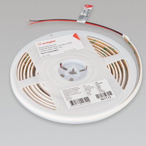 Светодиодная лента герметичная RTW-PW-A160-8mm 24V Warm3000 (10 W/m, IP66, 2835, 5m) (Arlight, Матовая) - фото 4