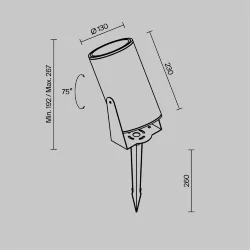 Ландшафтный светильник Outdoor O050FL-L30GR3K (Серый) O050FL-L30GR3K