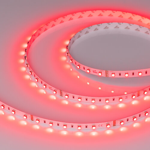 Светодиодная лента MINI-F60-10mm 24V RGB (14.4 W/m, IP20, 3535, 5m) (Arlight, Открытый) - фото 1