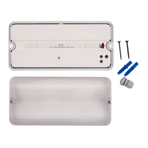 ULW-K25A 6W-4000K IP65 WHITE Светильник светодиодный влагозащищенный, Белый свет 4000K, 660Лм, Размер 220x105x50мм, Корпус белый - фото 5