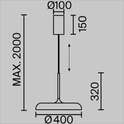 Подвесной светильник Gerhard 3000K 39Вт (Черный)