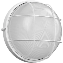 Светильник НПП 1102 100Вт E27 IP54 бел. круг с решеткой IEK LNPP0-1102-1-100-K01