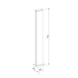 Ландшафтный светодиодный светильник Flat IP54 1538 TECHNO LED черный (053316)