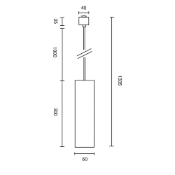 Трековый подвесной светильник Focus Unity GU10 10Вт (Черный)