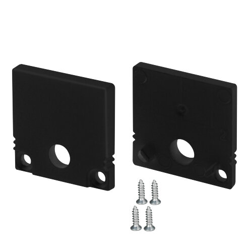 Заглушка SL-SLIM20-H20 BLACK с отверстием  (Arlight, Пластик) - фото 1