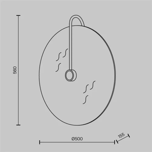 Настенный светильник (бра) Mare G9x3 (Черный) - фото 9