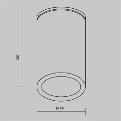 Потолочный светильник Roll GU10х1 50Вт IP 54 (Черный)