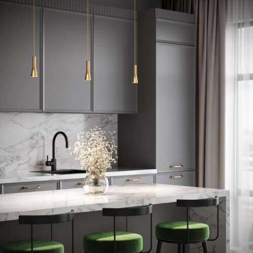 Светильник подвесной светодиодный Pino 5W 4000K золотой - Фото 5