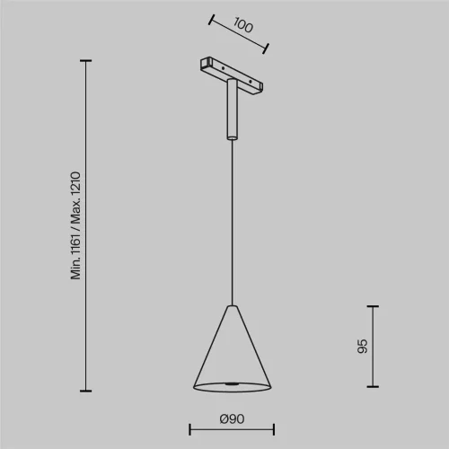 Трековый подвесной светильник Коно / Cono Basity 3000K/6000K 5Вт 36° (Черный) TR182-1-5WTW-M-B - фото 7