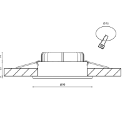 Светильник светодиодный потолочный встраиваемый наклонный, серия FA, Белый, 15,8Вт, IP54, Теплый белый (3000К), FA-NIA-179712EA-WH-WW 003551