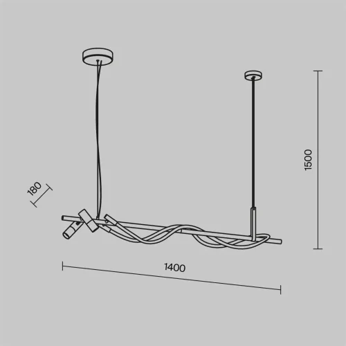 Подвесной светильник Tau 3000K 42Вт (Черный и Золото) - фото 2