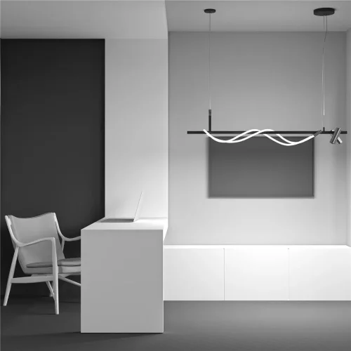 Подвесной светильник Tau 3000K 42Вт (Черный и Золото) - фото 4