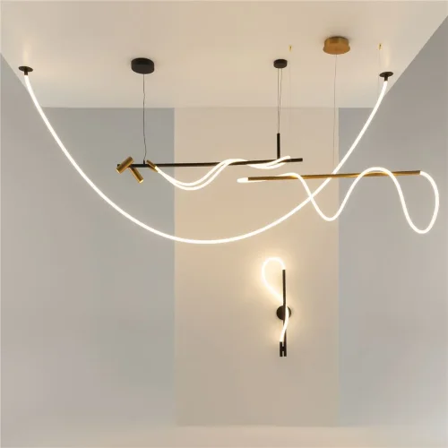 Подвесной светильник Tau 3000K 42Вт (Черный и Золото) - фото 10