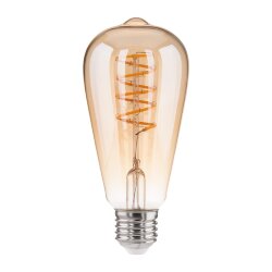 Филаментная светодиодная лампа Dimmable ST64 5W 2700K E27 тонированная BLE2746