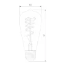 Филаментная светодиодная лампа Dimmable ST64 5W 2700K E27 тонированная BLE2746 - фото 3