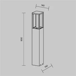 Ландшафтный светильник Expo 3000К 12Вт IP 65 (Черный)
