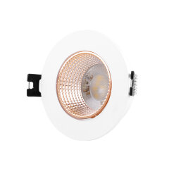 Встраиваемый светильник, IP 20, 10 Вт, GU5.3, LED, белый/бронзовый, пластик, Denkirs DK3061-WBR