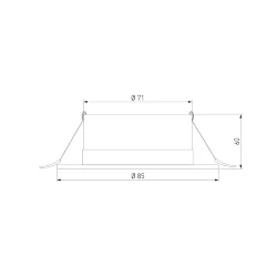 Встраиваемый точечный светильник 35128/U черный (058922)