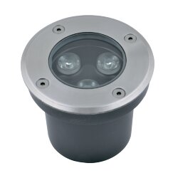 ULU-B10A-3W-RGB IP67 GREY Светильник светодиодный уличный, Архитектурный встраиваемый, RGB свет, Корпус серый.
