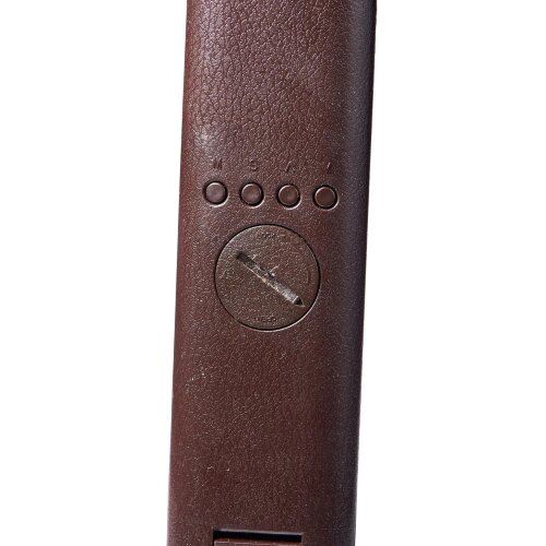 TLD-551 Brown-LED-450Lm-3000-6000K-Dimmer-USB Светильник настольный c часами, календарем, термометром, 9W, Сенсорный выключатель, Коричневый стилизован под кожу. - фото 11