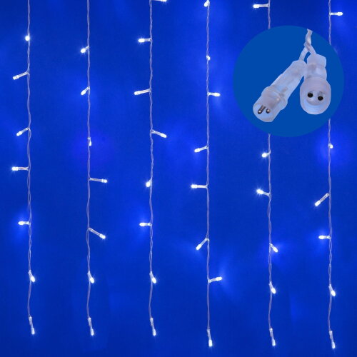 ULD-C3020-264-TTK WHITE IP44 Занавес светодиодный с эффектом мерцания, 3х2м, 264 светодиода, Белый свет, Провод прозрачный, TM Uniel - фото 1