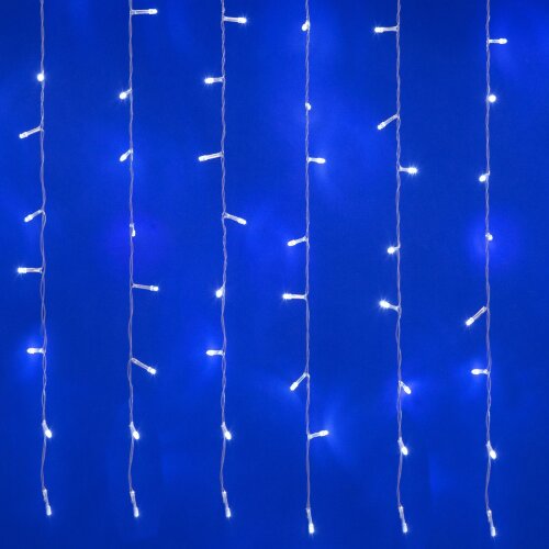 ULD-C3020-264-TTK WHITE IP44 Занавес светодиодный с эффектом мерцания, 3х2м, 264 светодиода, Белый свет, Провод прозрачный, TM Uniel - фото 2