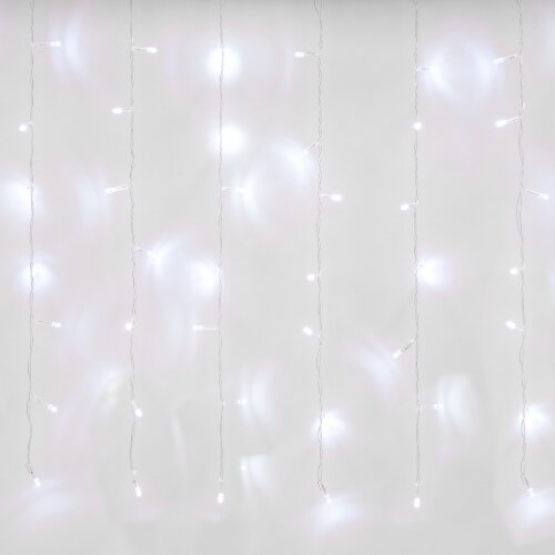 ULD-C3020-264-TTK WHITE IP44 Занавес светодиодный с эффектом мерцания, 3х2м, 264 светодиода, Белый свет, Провод прозрачный, TM Uniel - фото 3