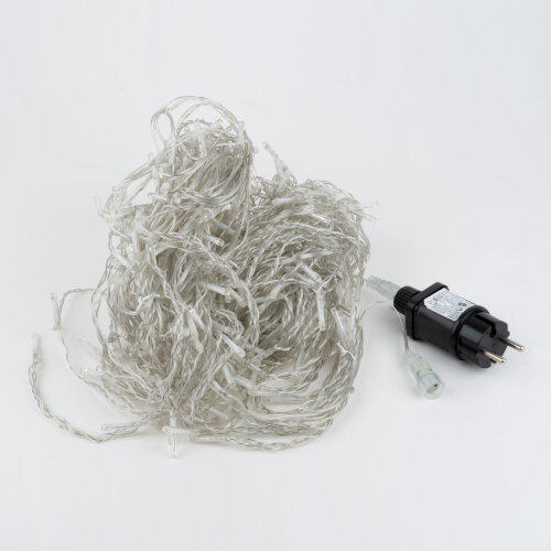 ULD-C3020-264-TTK WHITE IP44 Занавес светодиодный с эффектом мерцания, 3х2м, 264 светодиода, Белый свет, Провод прозрачный, TM Uniel - фото 8