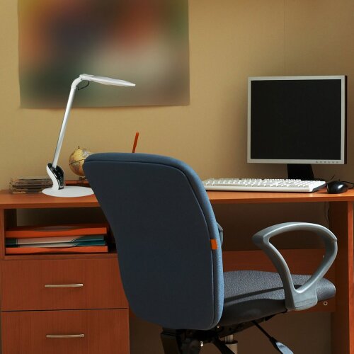 TLD-547 White-LED-400Lm-3300-6000K-Dimmer Светильник настольный, 8W, Сенсорный выключатель, Диммер, Белый - фото 11