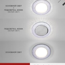Светильник встраиваемый GX53R-crystal R32L под лампу GX53 с подсветкой 230B Светло-Розовый/Хром IN HOME