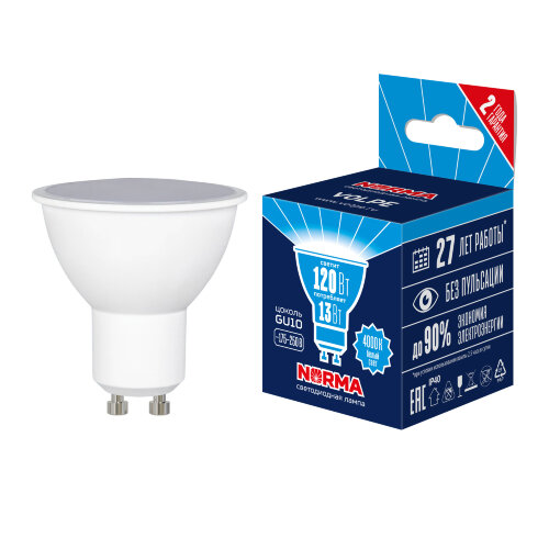 LED-JCDR-13W-4000K-GU10-NR Лампа светодиодная, Форма JCDR, матовая, Серия Norma, Белый свет 4000K, Картон - фото 3