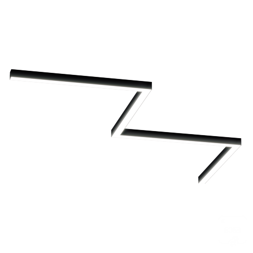 Светильник ЗигЗаг S50 (RAL9005/4x840mm-90/LT70 — 4K/72W) - фото 1