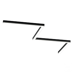 Светильник ЗигЗаг S50 (RAL9005/4x840mm-90/LT70 — 4K/72W)