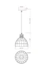 Подвесной светильник FR5335PL-01B Форма / Shape E14x1 (Черный) FR5335PL-01B - фото