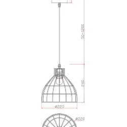 Подвесной светильник FR5335PL-01B Форма / Shape E14x1 (Черный) FR5335PL-01B