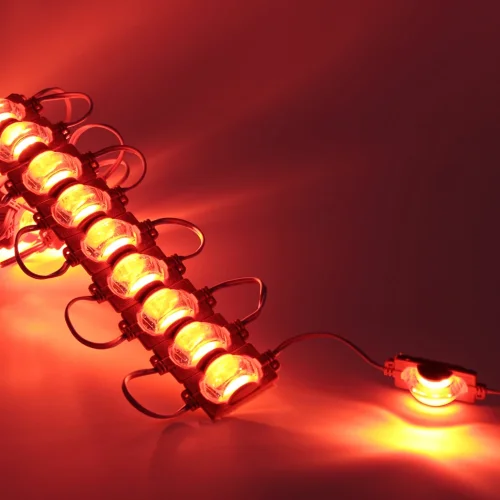 Светодиодный модуль 3 led 2835 MOD107 (12V, 1.5W, red, IP65) - фото I