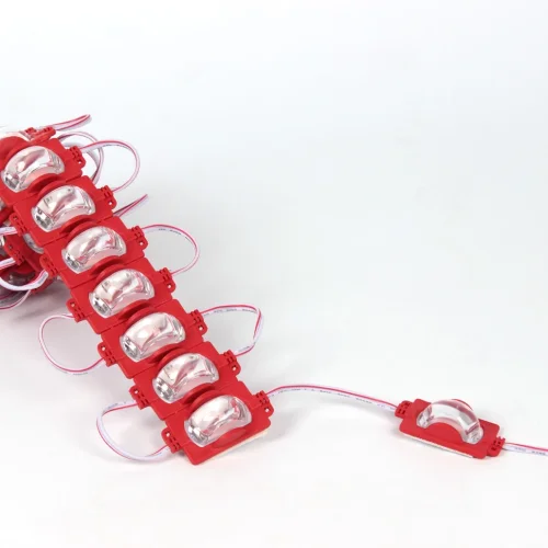 Светодиодный модуль 3 led 2835 MOD107 (12V, 1.5W, red, IP65) - фото II