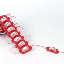 Светодиодный модуль 3 led 2835 MOD107 (12V, 1.5W, red, IP65)
