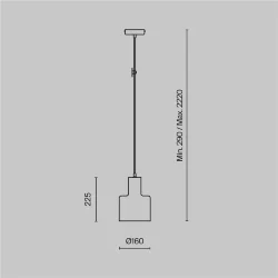 Подвесной светильник Maytoni T439-PL-01-GR (Черный)