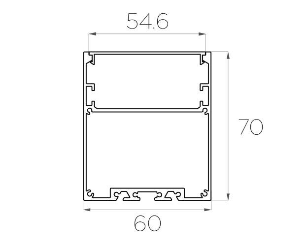 Профиль накладной алюминиевый LC-LP-7060-2 Anod - фото 3