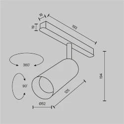 Трековый светильник Фокус / Focus Led Exility 4000K 12Вт 36° (Черный) TR032-2-12W4K-M-BW