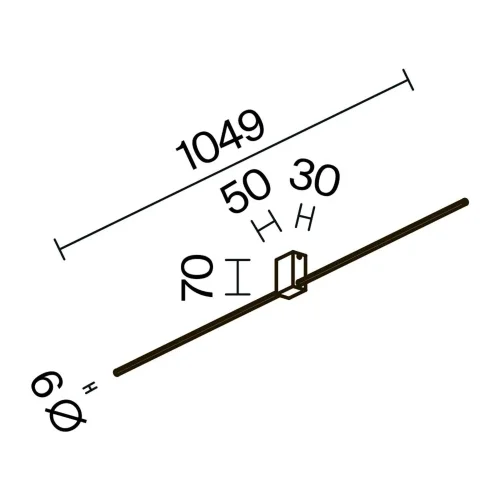 Настенный светильник (бра) Pars 3000К 12Вт IP 20 (Черный) - фото 7