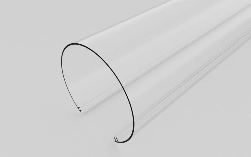 Рассеиватель поликарбонатный для профиля трубчатый LC-LRM-P120-2 прозрачный - фото