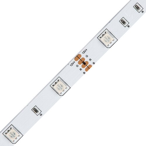 ULS-Q210 5050-30LED-m-10mm-IP20-DC12V-7.2W-m-5M-RGB Гибкая светодиодная лента на самоклеящейся основе, Катушка 5 м, в герметичной упаковке, RGB. - фото 1