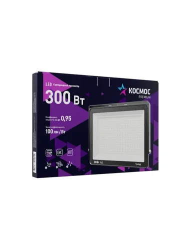 Прожектор светодиодный PREMIUM 300Вт 6500К 30000лм IP65 КОСМОС KOS_PR_LED_300 - фото 4