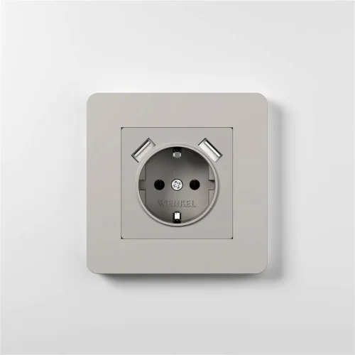 Рамка из поликарбоната на 1 пост Split дымчатый/белый, soft-touch W0013067 - фото 7