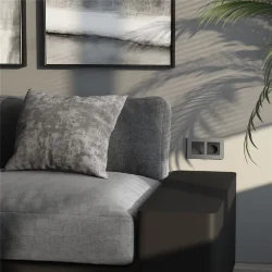 Рамка из поликарбоната на 2 поста Slab серебро софт W0022965